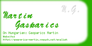 martin gasparics business card
